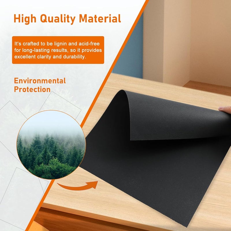 Guakicae 32 Sheets Black Cardstock 8.5 x 11 Halloween Cards, 80lb Heavyweight Black Card Stock Printer Paper for DIY Card Making, Invitations, Scrapbooking, School Crafts, Menus - Image 5